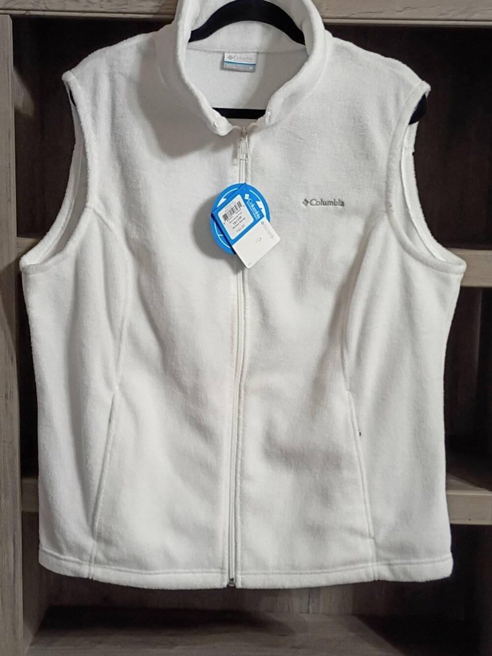 Women's White Columbia Vest Size 1X